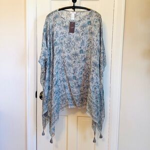 J. Jill Poncho w/tassels (size S-L)